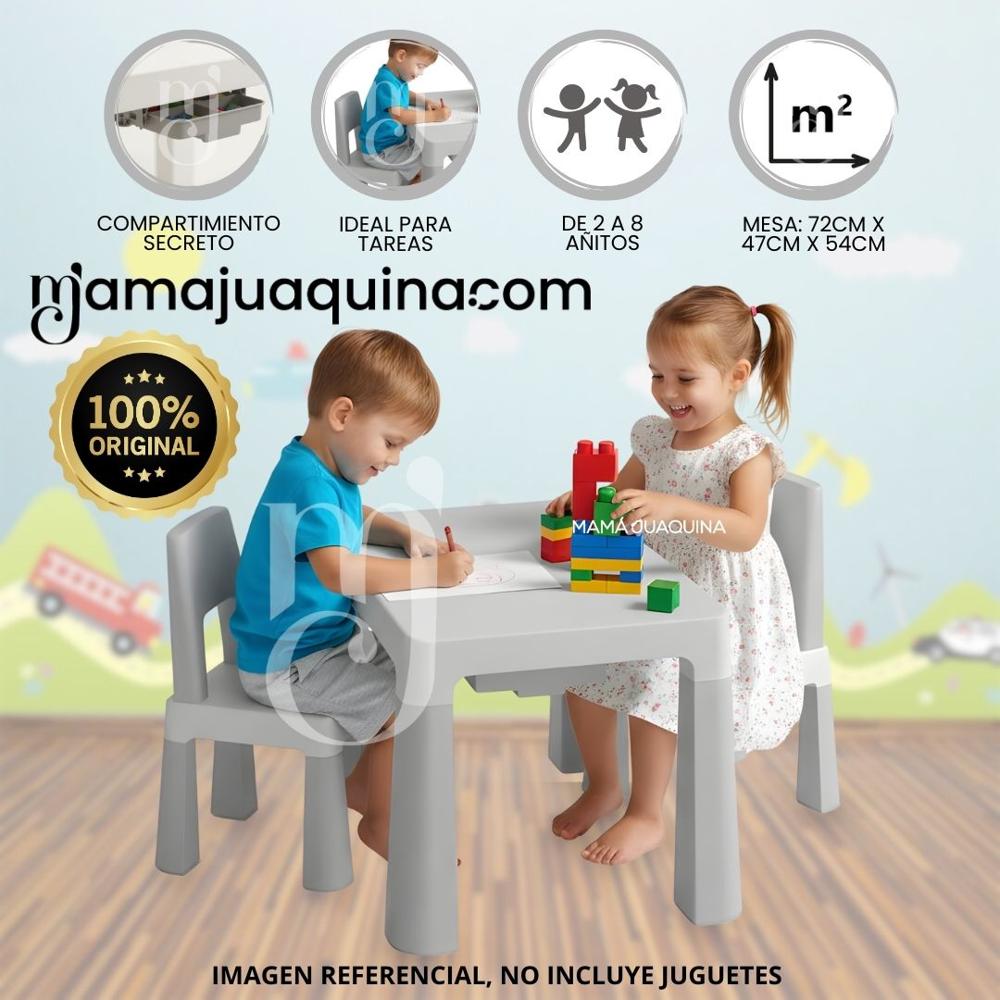 Mesa De Juegos Para Niños EDU PLAY Colección Exclusiva Gray