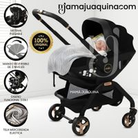 Coche Carriola de Paseo 3 en 1 DONUX Edición Exclusiva Black