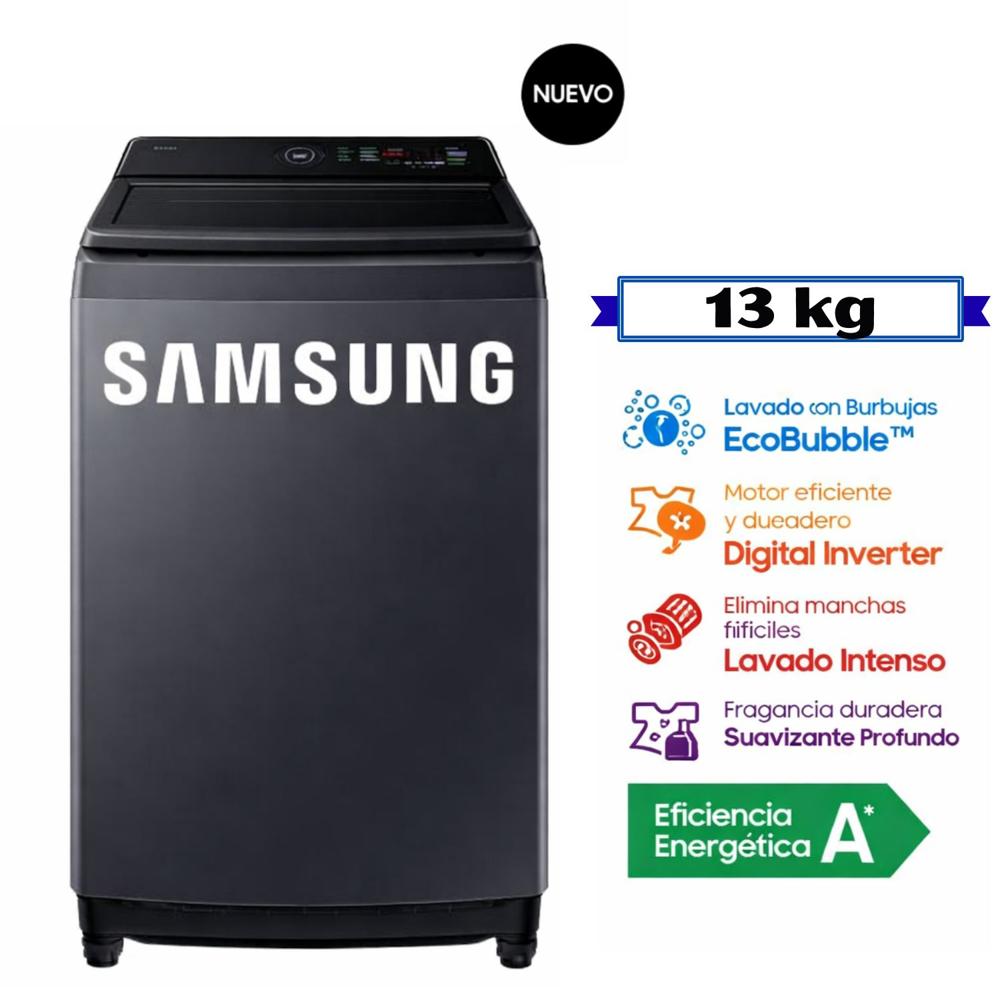 Lavadora Samsung 13KG EcoBubble WA40F13E4CPE Gris Grafito