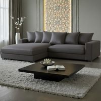 Seccional Wasi Izquierdo Plomo Patas de Madera