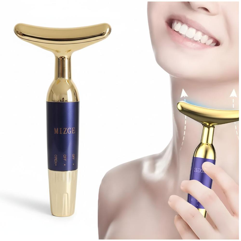 Masajeador Facial Eléctrico Media Luna Estiramiento Rostro Y Cuello MGE-018 - Morado