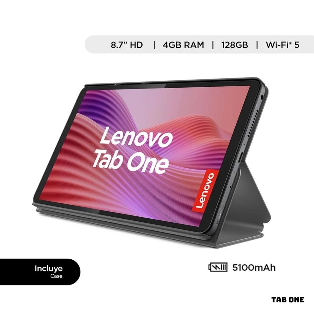 TABLET LENOVO TAB ONE WIFI 4GB RAM 128GB ROM - GRIS + FOLIO CASE