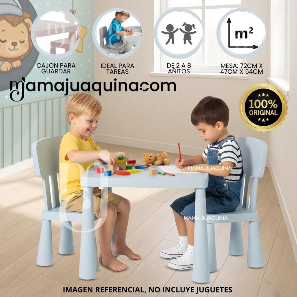 Mesa De Estudio Para Niños PLAY WORK Edición Limitada Light Blue