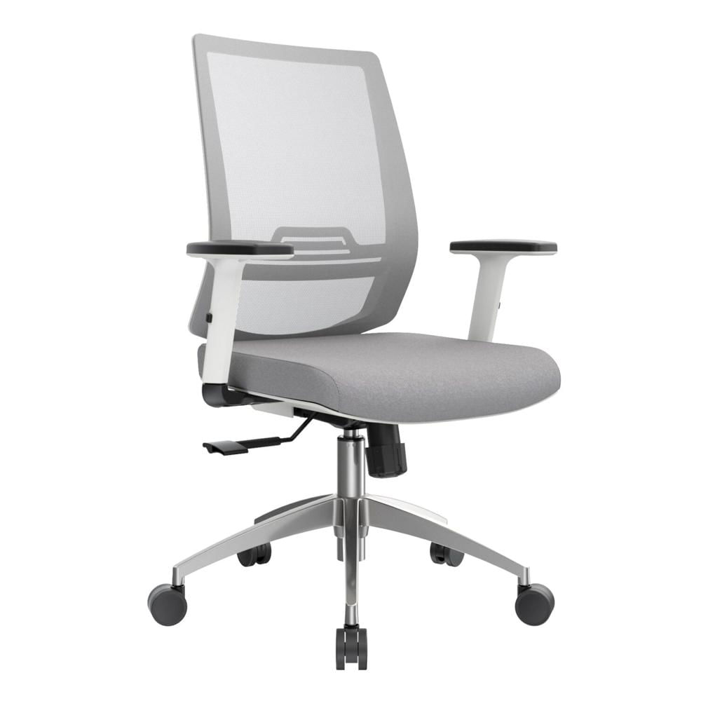 Silla Ergonómica Dubai Gerente Brazos 1D Aluminio Gris PN Ofideas