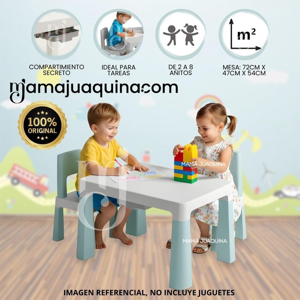 Mesa De Juegos Para Niños EDU PLAY Colección Exclusiva Sky Blue