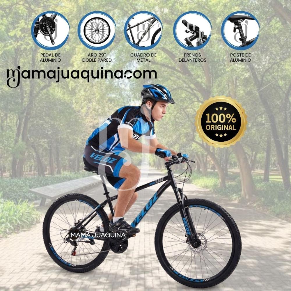 Bicicleta Montañera Deportiva Aro 29 Roma MTB II Black-Blue