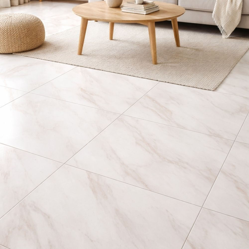 Piso Cerámico Marmolizado Samy White 45x45cm 2.23m2 Celima