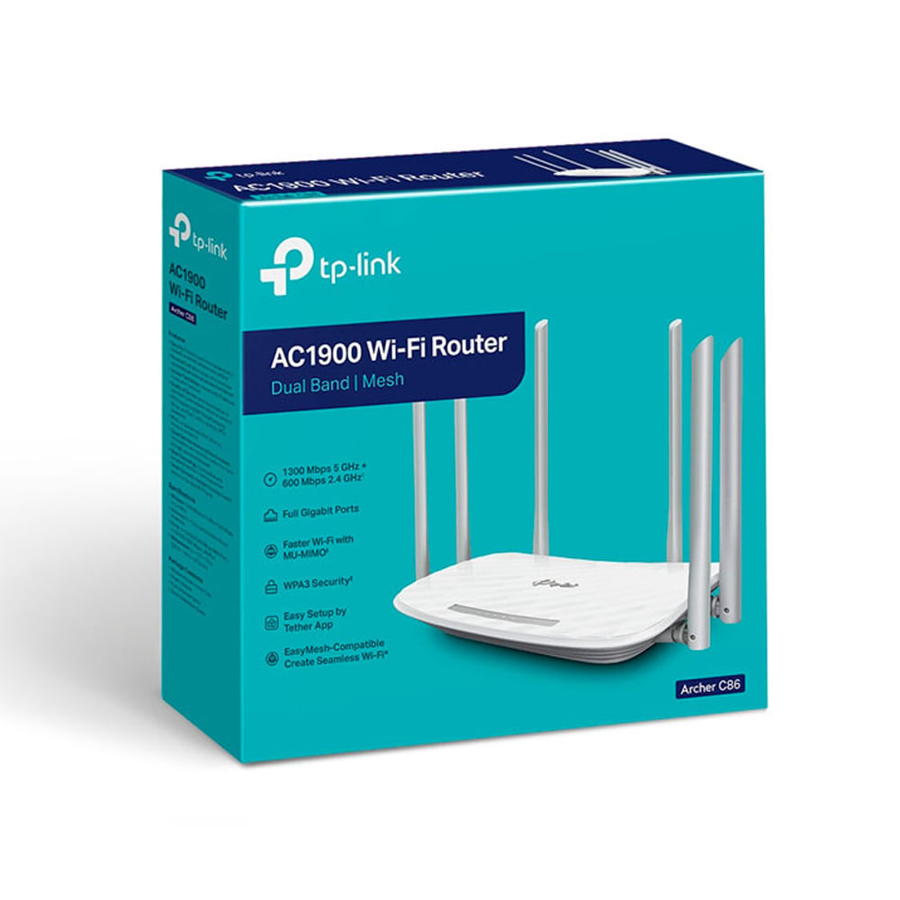 Router TP-Link Archer C86 AC1900 Doble Banda Wireless 1900 Mbps