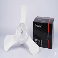 Ventilador de Techo LED 24W con Control Remoto - Socket E27 - 3 Tonos de Luz