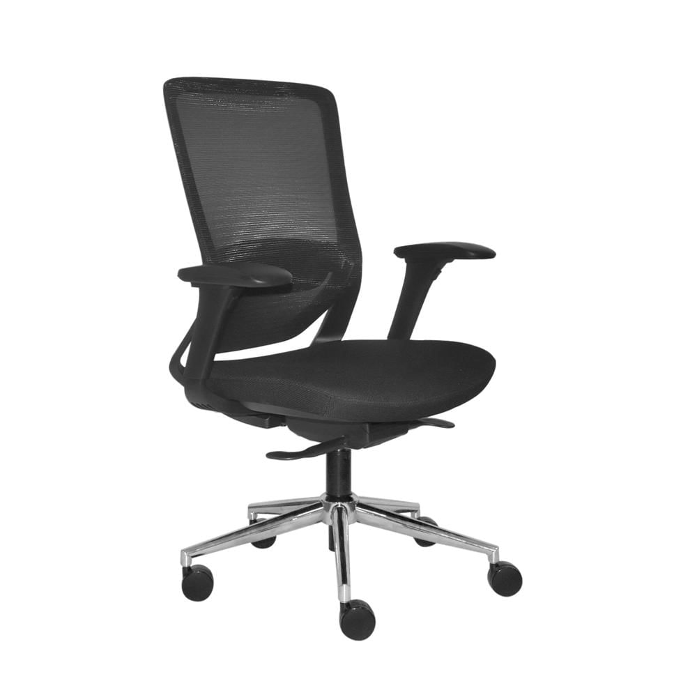 Silla Ergonómica Loop Gerente 4D Cromado Negro PN Ofideas