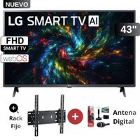 Smart TV LG 43 Pulgadas Full HD 43LR6000PSA webOS  THINQ AI mas Rack Fijo y Antena Digital