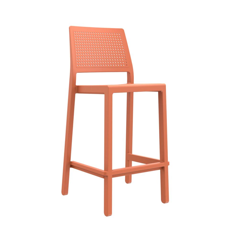 Silla Para Bar Emi 65 Cm. Butaca Terracota PN Ofideas
