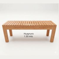 Banca de Madera Huayruro 100 cm Color Caramelo Jardín