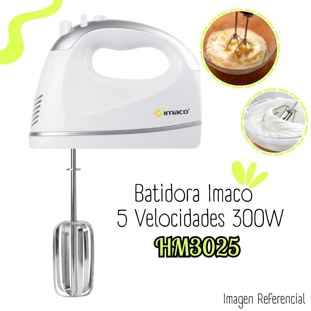 Batidora Imaco Manual HM3025 300W - Blanco