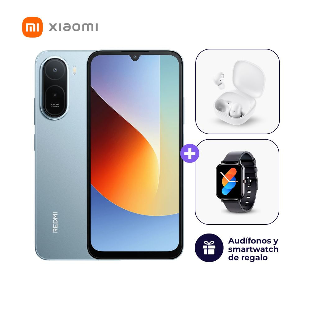 Xiaomi Redmi A7 Pro 128GB 4GB Ram Azul y Smartwatch - Audífonos