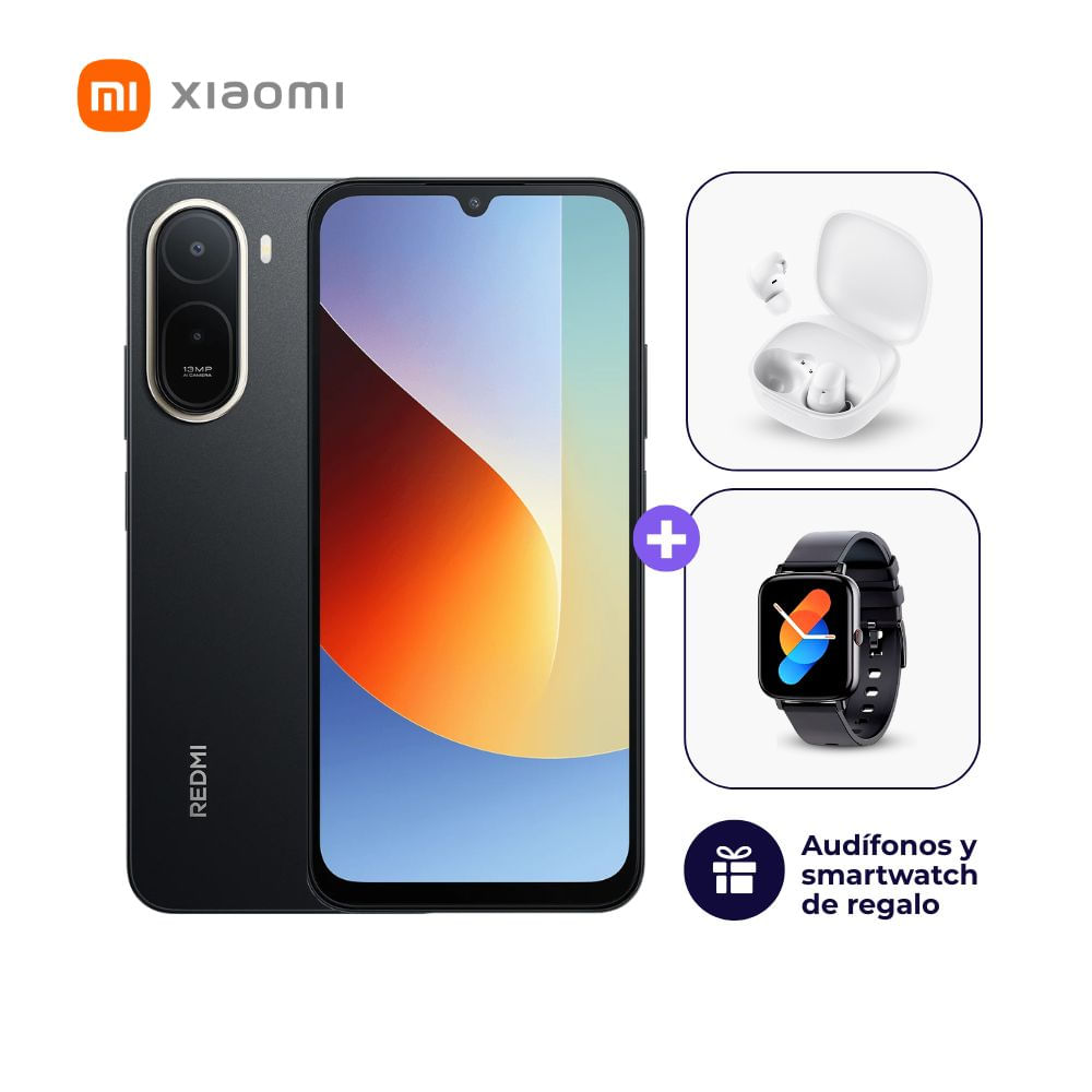Xiaomi Redmi A7 Pro 128GB 4GB Ram Negro y Smartwatch - Audífonos