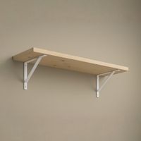 Repisa Pinos 1.8x20x60cm Madera/MDP con Soporte Simple Negro Prat-K
