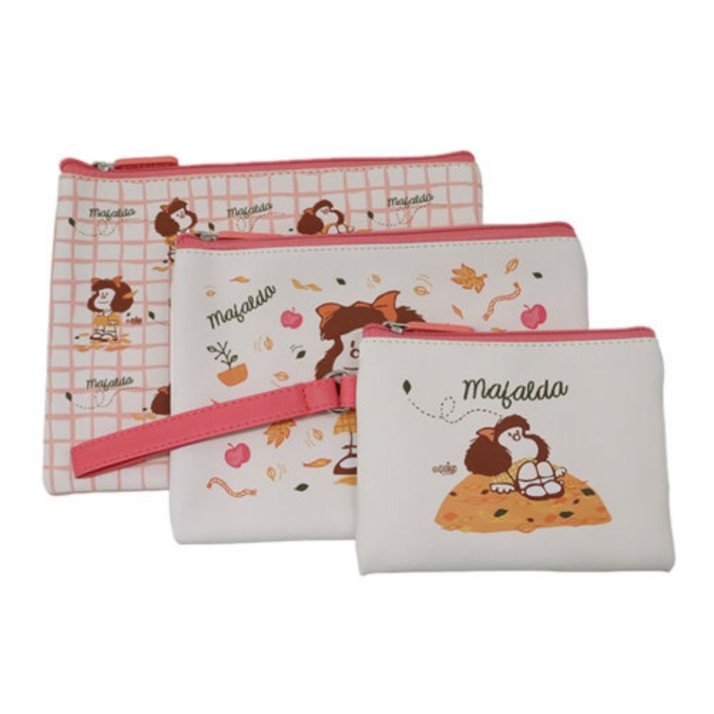 Set de Estuches x3 Mafalda Rojo