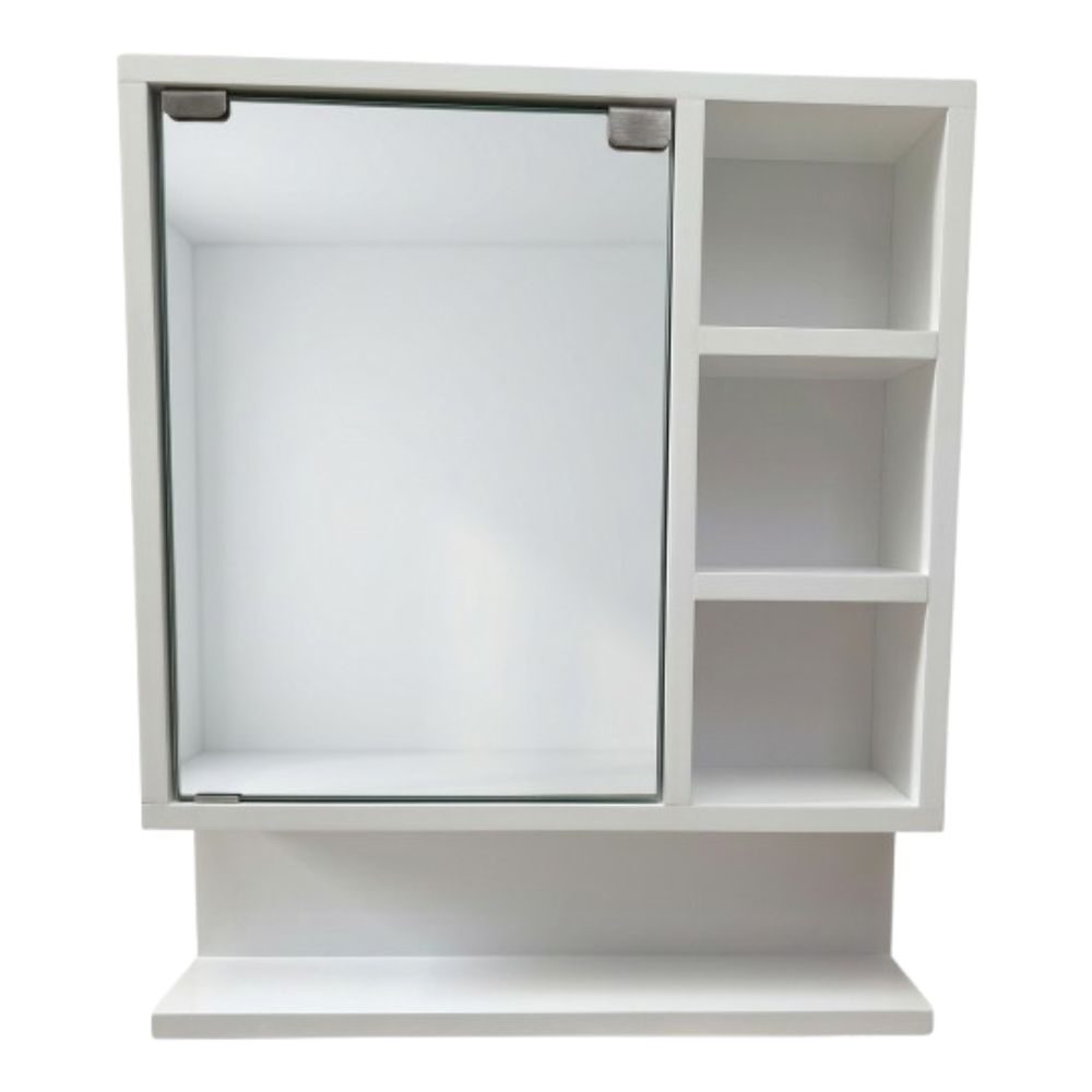 Mueble de Baño Repisa Baño Espejo en Blanco