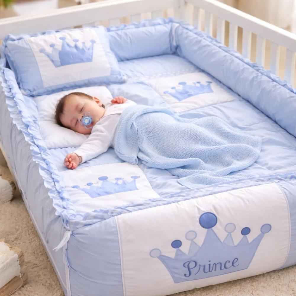 Set de Cuna para Bebé 5 Piezas Suave color celeste