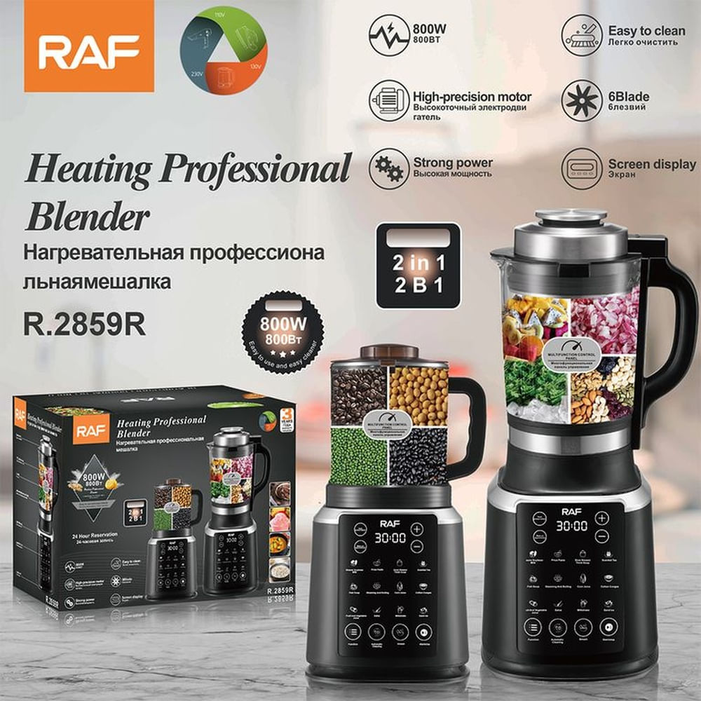 Licuadora Eléctrica RAF R2859 Multifuncion Potencia 800W 6Cuchillas