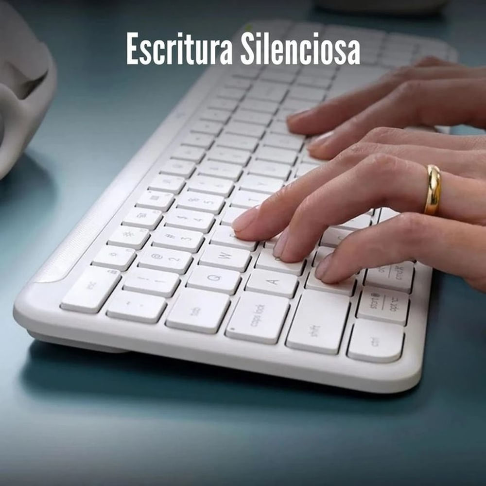 Teclado Inalámbrico Logitech Signature Slim K950 blanco