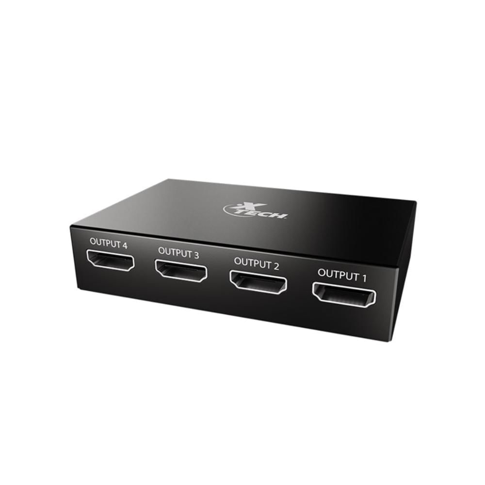 MULTIPLICADOR HDMI XTECH DE 4 PUERTOS CON ALIMENTACION