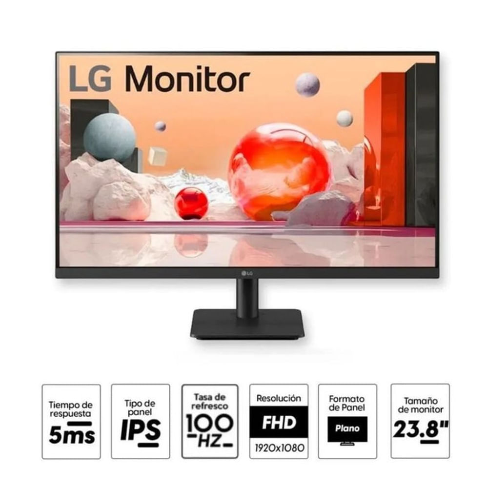 Monitor LG 24MS500-B 238 FHD IPS HDMI x2 Headphones-Out x1