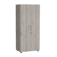 Ropero Tera 2 Puertas 180x180x48cm Melamina Ceniza y Blanco Tuhome