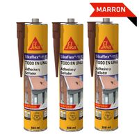 Tripack Sellante de juntas Sikaflex-11 FC Purform Marrón x 300ml