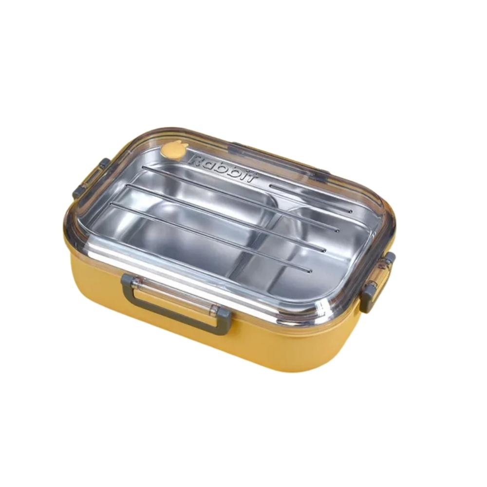 Taper lonchera de acero modelo rabbit amarillo