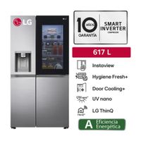 Refrigeradora LG 617L GS66SXN Side By Side Gris