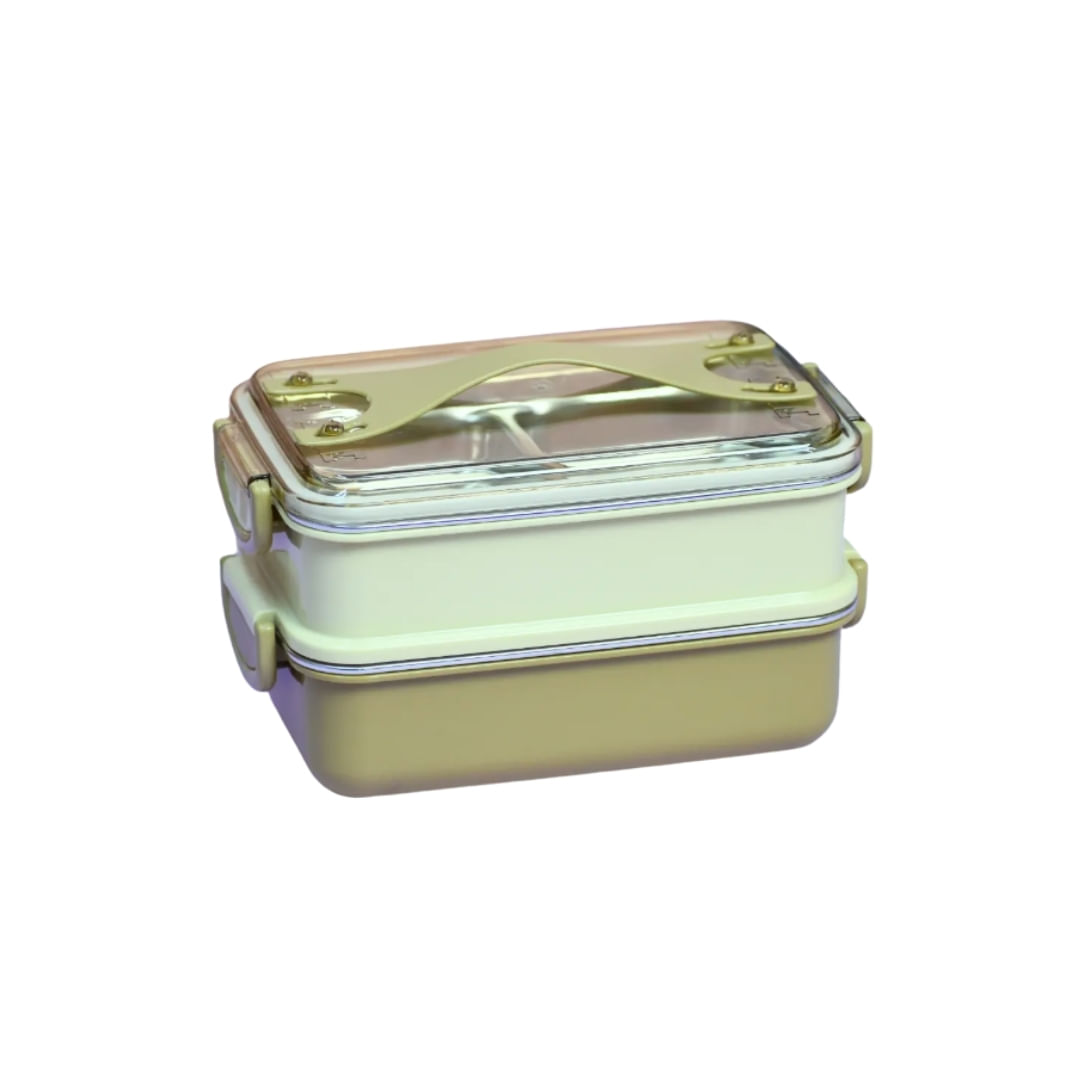 Taper lonchera de acero doble compartimiento