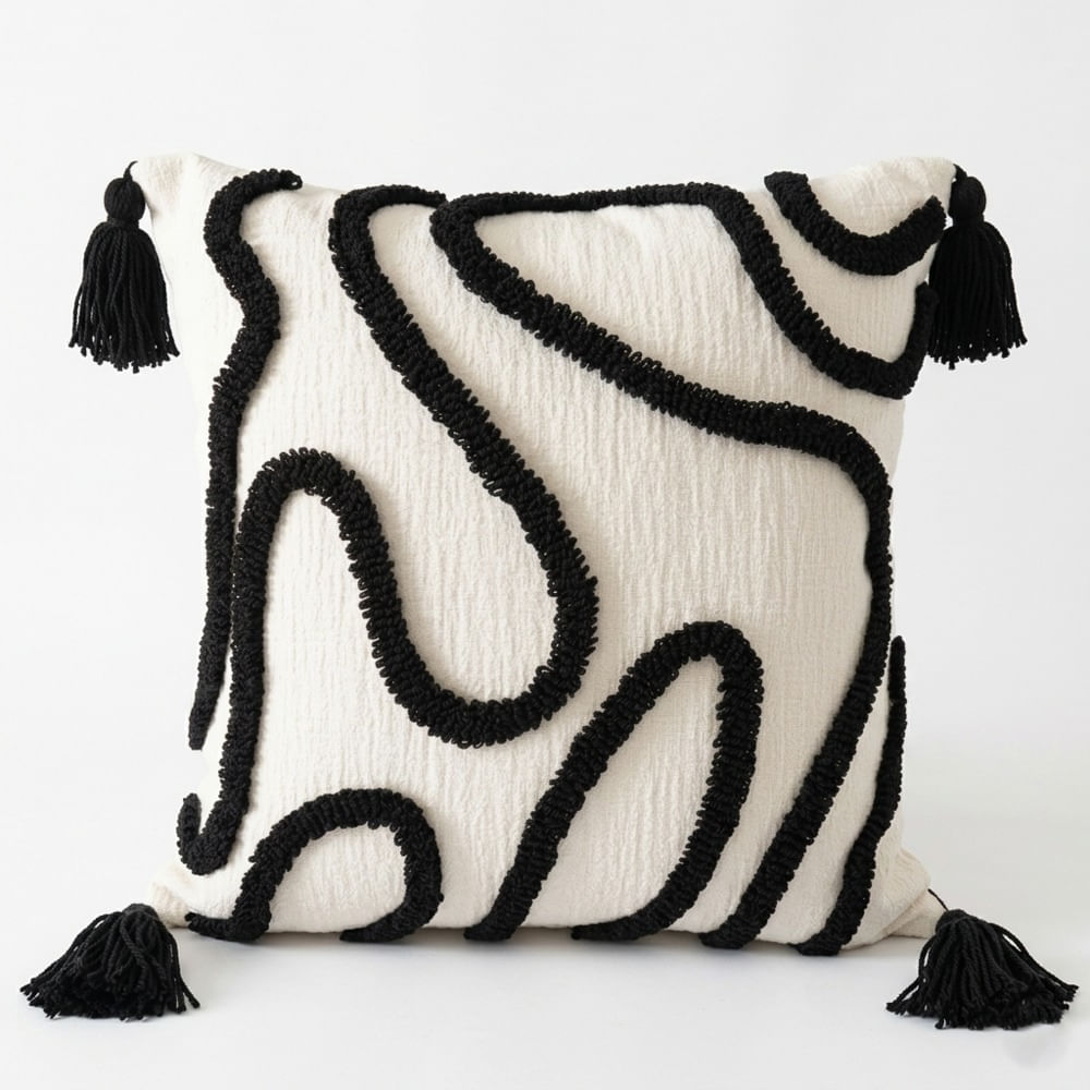 Funda Zalmohadas Línea Ébano 45x45