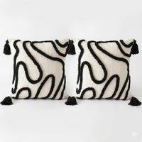 Set 2 Cojines Zalmohadas Línea Ébano 45x45