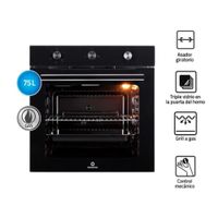Horno Empotrable Indurama HEI75NGP 75L a Gas  Negro
