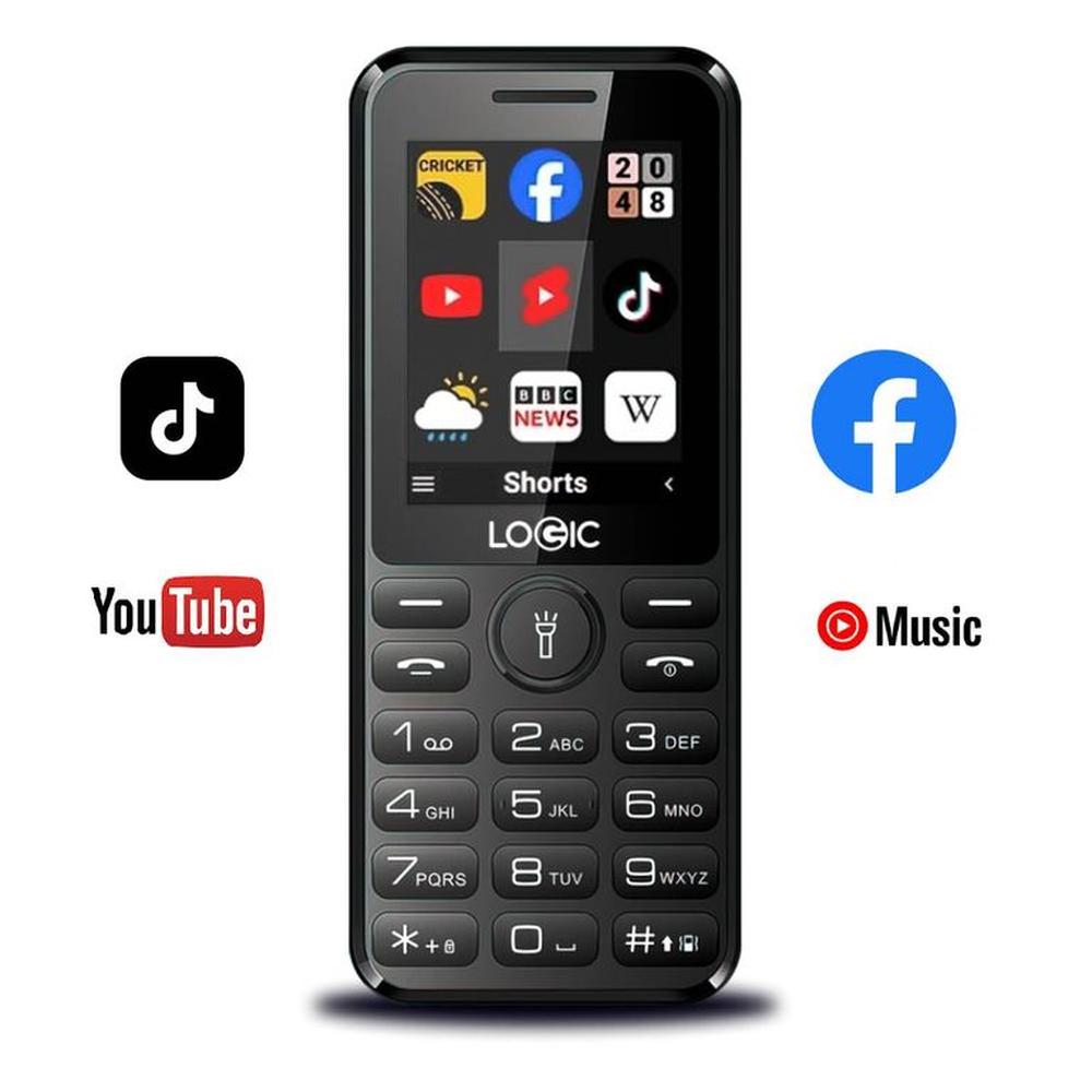 Logic C10L 4G Cloud Phone Celular Básico que Te Conecta a Tus Aplicaciones Sociales Favoritas
