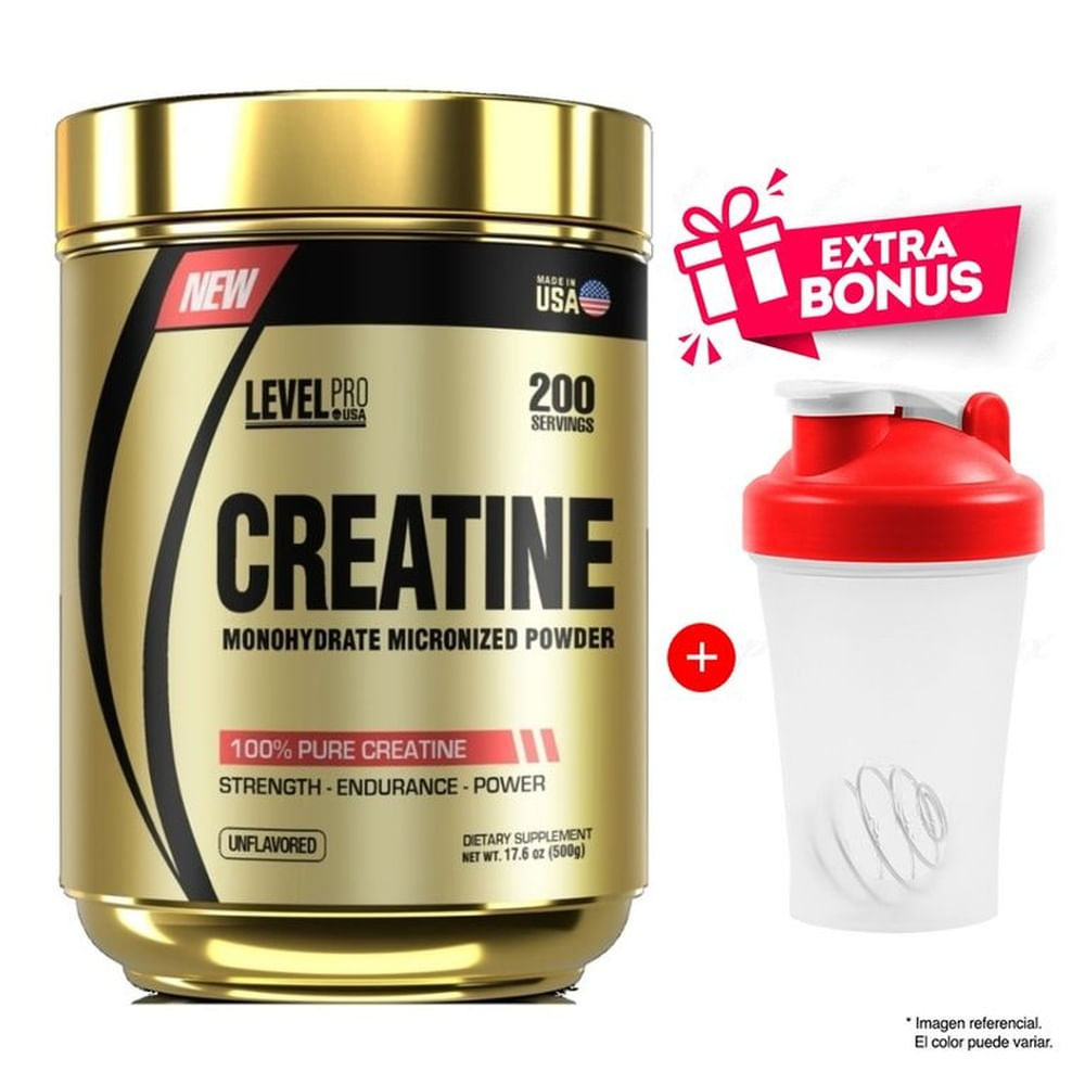 CREATINA MONOHIDRATADA MICRONIZADA 500G LEVEL PRO CREATINA MONOHIDRATADA MICRONIZADA 500G LEVEL PRO