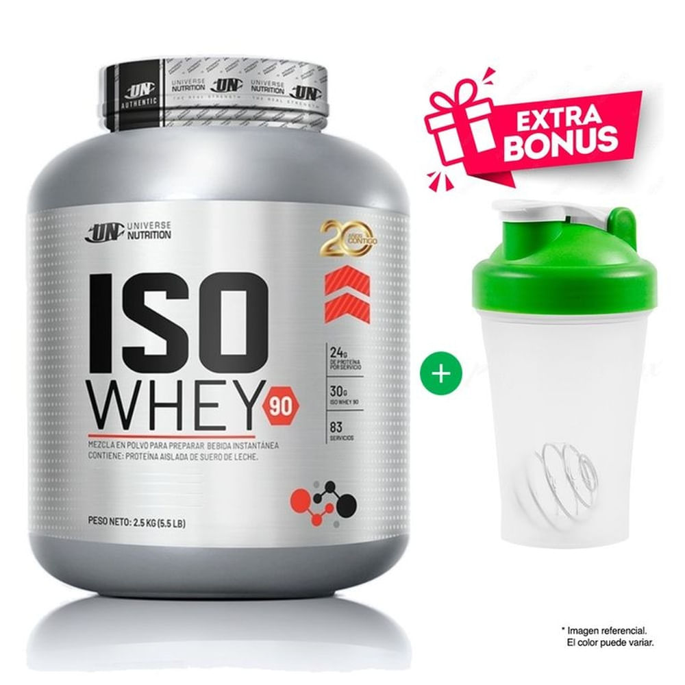 ISO WHEY 90 2.5 kilos proteína isolatada Vainilla + Obsequio