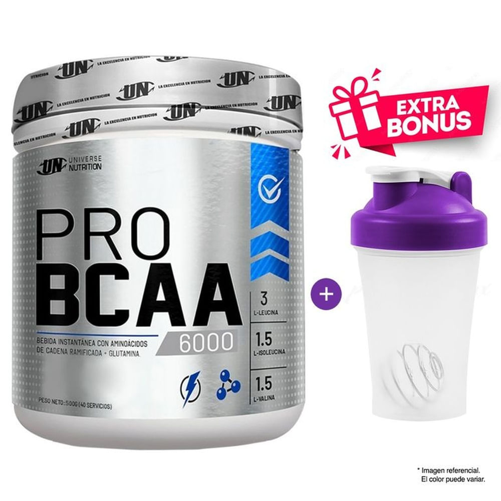 BCAA´S 500 GR UN AMINOÁCIDOS FRUIT PUNCH + SHAKER