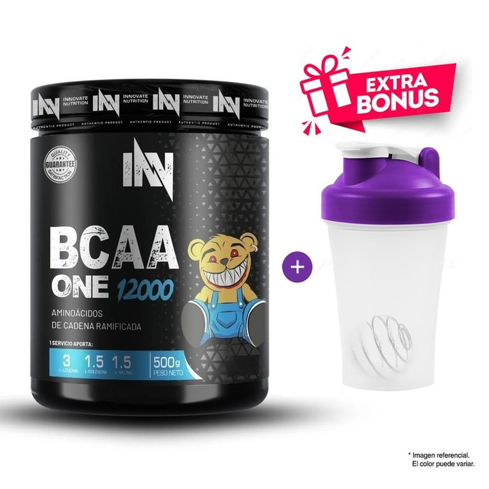 bcaa one 12000 500 gr aminoácidos inn Naranja + tomatodo