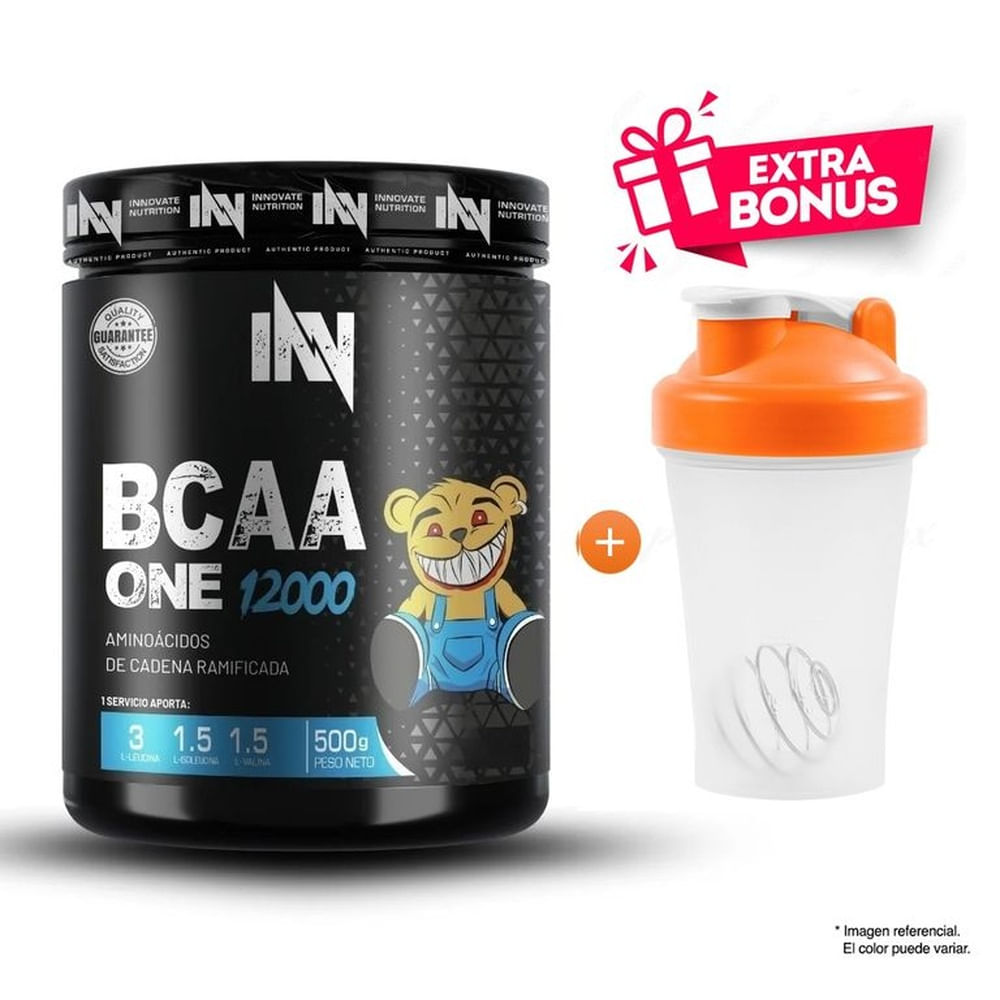 AMINOÁCIDO BCAA ONE 12000 DE 500G. NARANJA INNOVATION NUTRITION AMINOÁCIDO BCAA ONE 12000 DE 500G. NARANJA INNOVATION NUTRITION