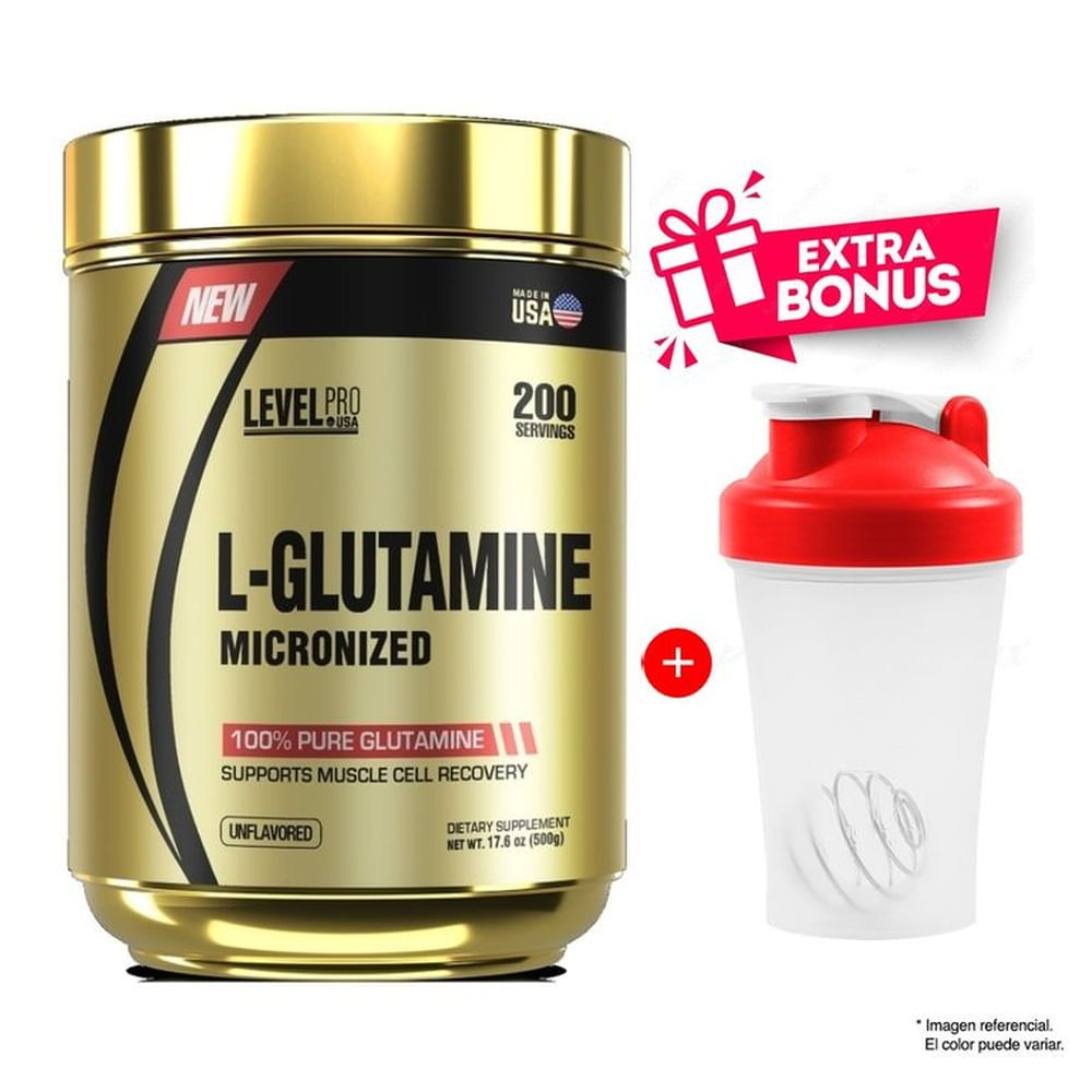 Glutapure Level Pro L-Glutamina 500 gramos