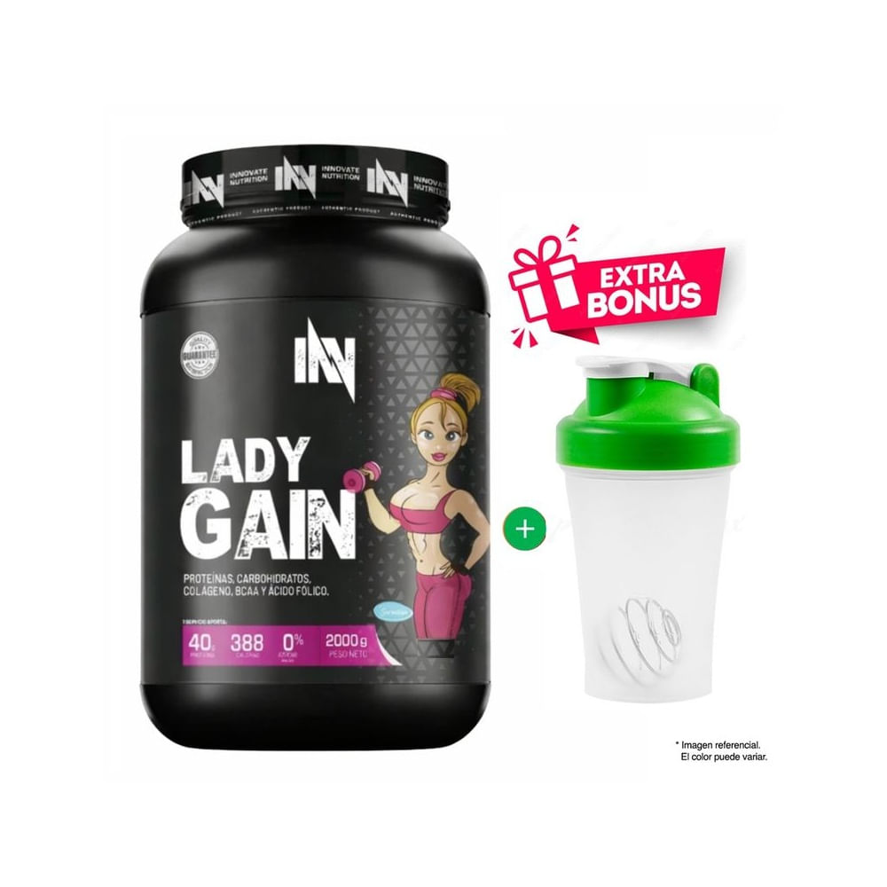 PROTEÍNA LADY GAIN 2 KG VAINILLA + SHAKER