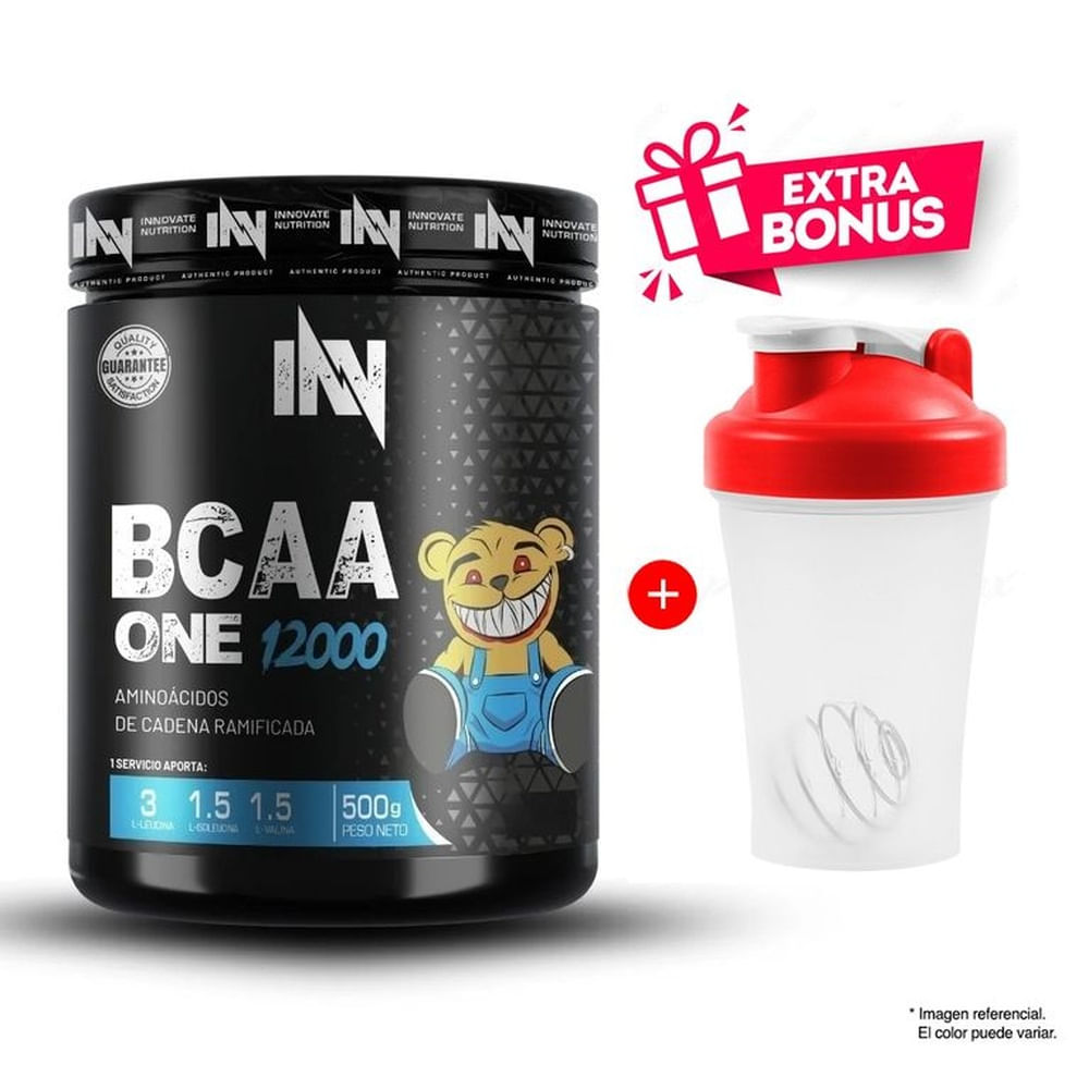 AMINOÁCIDO INNOVATION NUTRITION BCAA ONE 12000 500G FRUIT PUNCH SHAKER