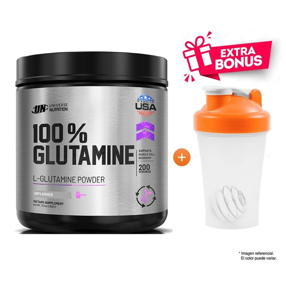 Glutamina Universe Nutrition Glutabolic 500 g Natural + Shaker
