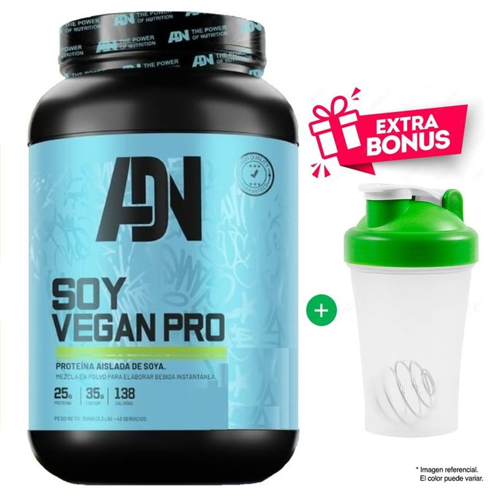 PROTEÍNA SOY VEGAN PROTEIN 1.5 KG VAINILLA ADN NUTRITION