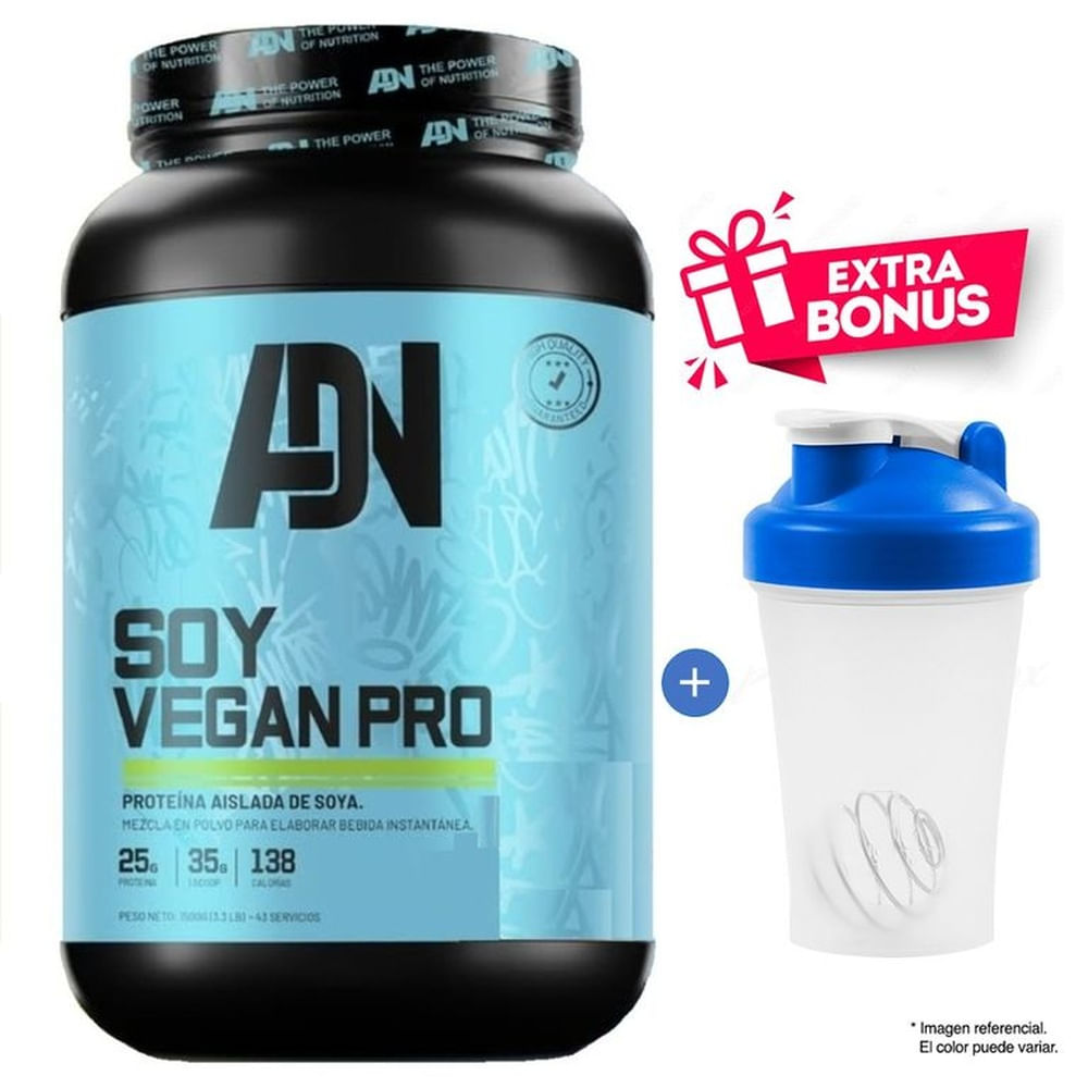 Soy Vegan 1.5 kg ADN - Vainilla Proteína de Soya