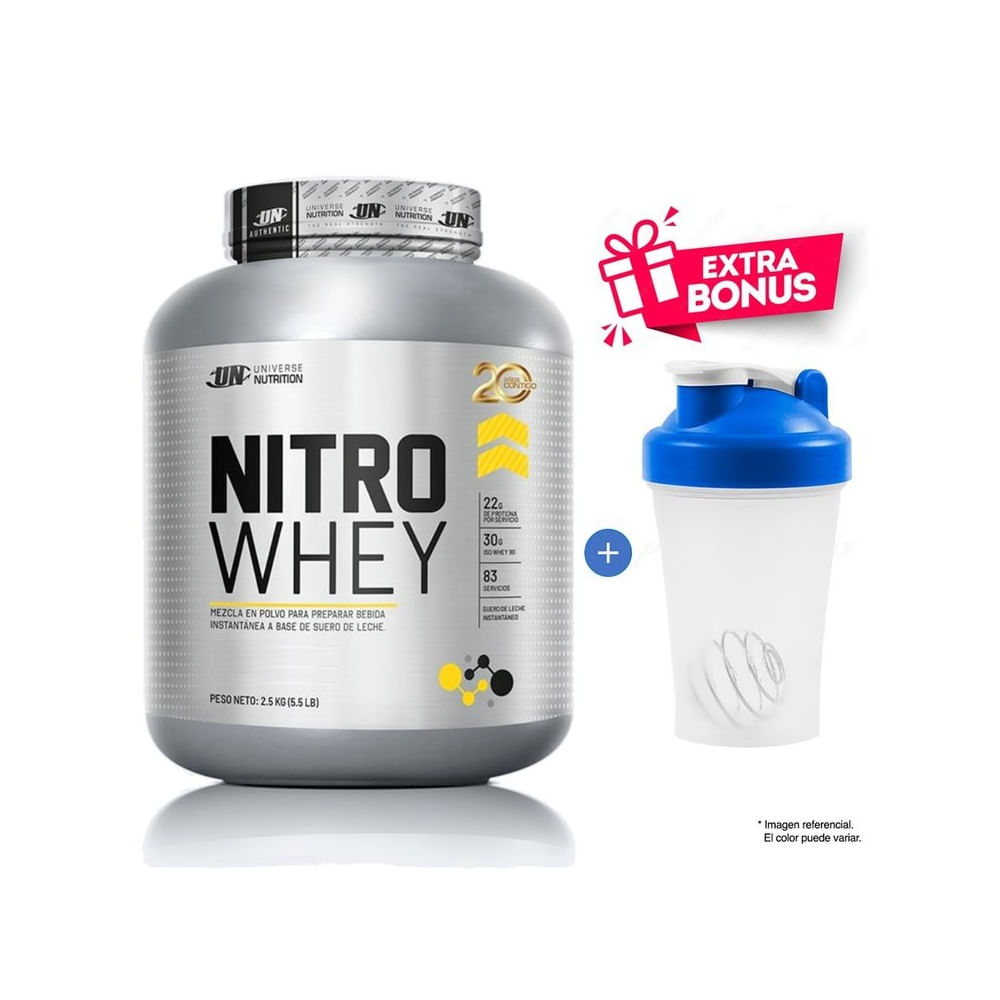 NITRO WHEY 2.5 KG SUERO DE LECHE COOKIES AND CREAM + TOMATODO