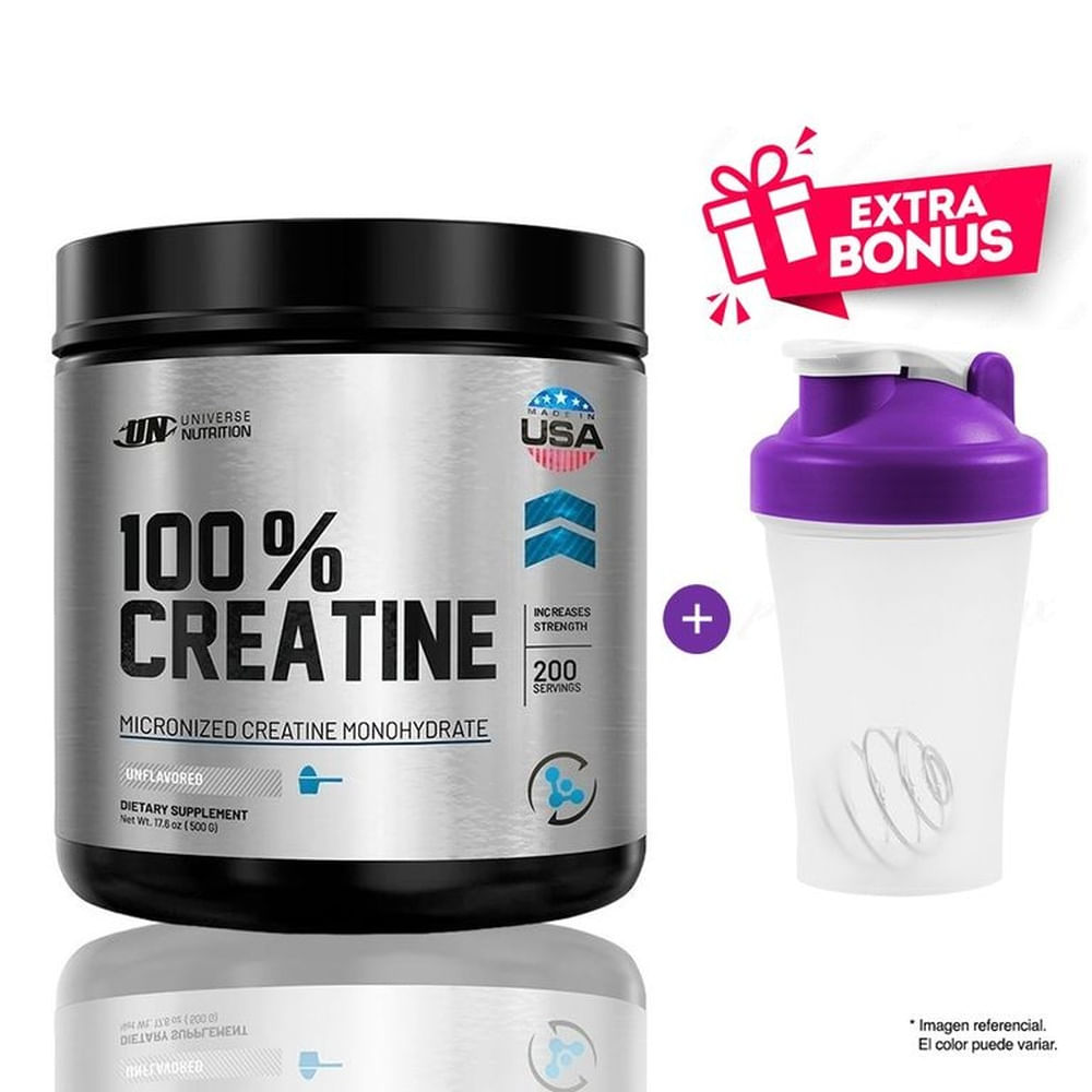 Creatina Monohidratada Creabolic 500 gr + Shaker